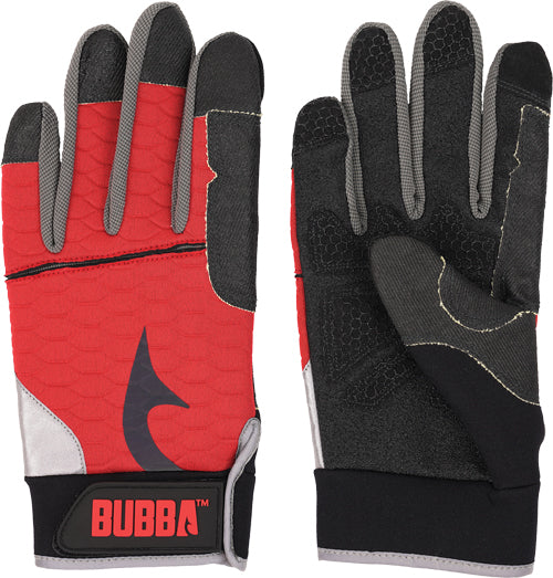 Bubba Blade Fillet Gloves - Large W-red Non Slip Grip - Outdoor Solutions And Services