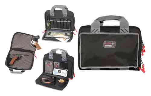 Gps Quad Pistol Case - Black-grey Nylon - Outdoor Solutions And Services