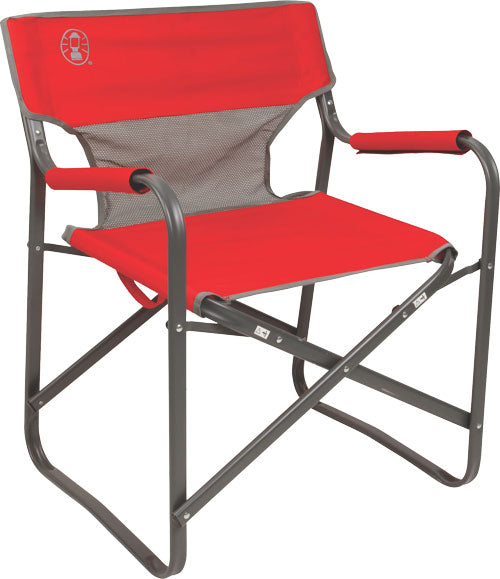 Coleman Steel Deck Chair Red - - Outdoor Solutions And Services