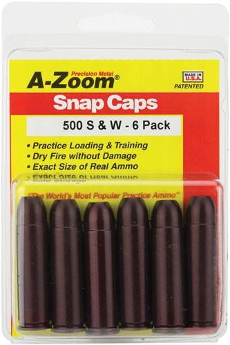 A-zoom Metal Snap Cap - .500sw Magnum 6-pack - Outdoor Solutions And Services