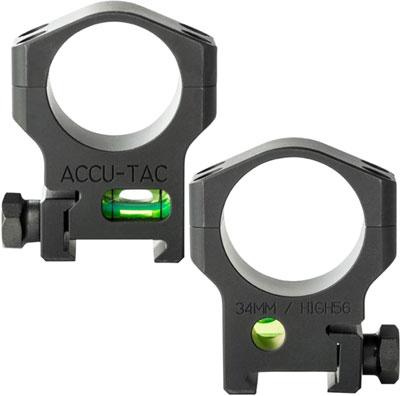 Accu-tac 34mm Scope Rings - Steel Flat Black - Outdoor Solutions And Services