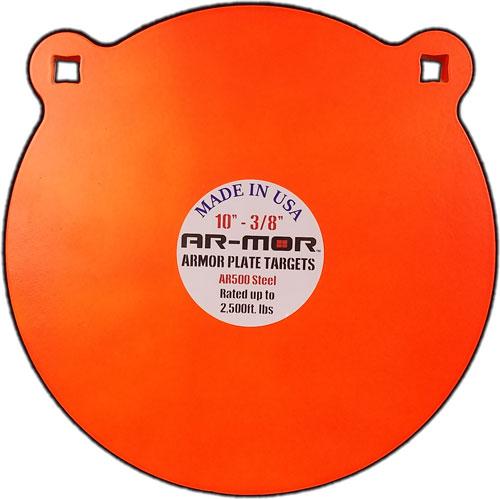 Ar-mor 10" Ar500 Steel Gong - 3-8" Thick Steel Orange Round - Outdoor Solutions And Services