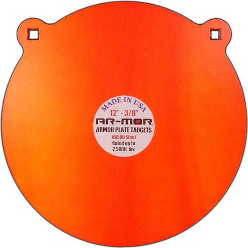 Ar-mor 12" Ar500 Steel Gong - 1-2" Thick Steel Orange Round - Outdoor Solutions And Services