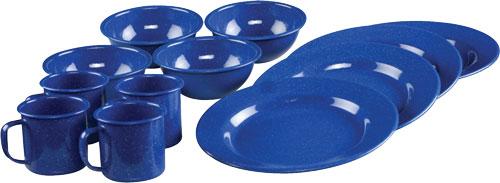 Coleman Blue Enamelware Dining - Set 12 Piece - Outdoor Solutions And Services