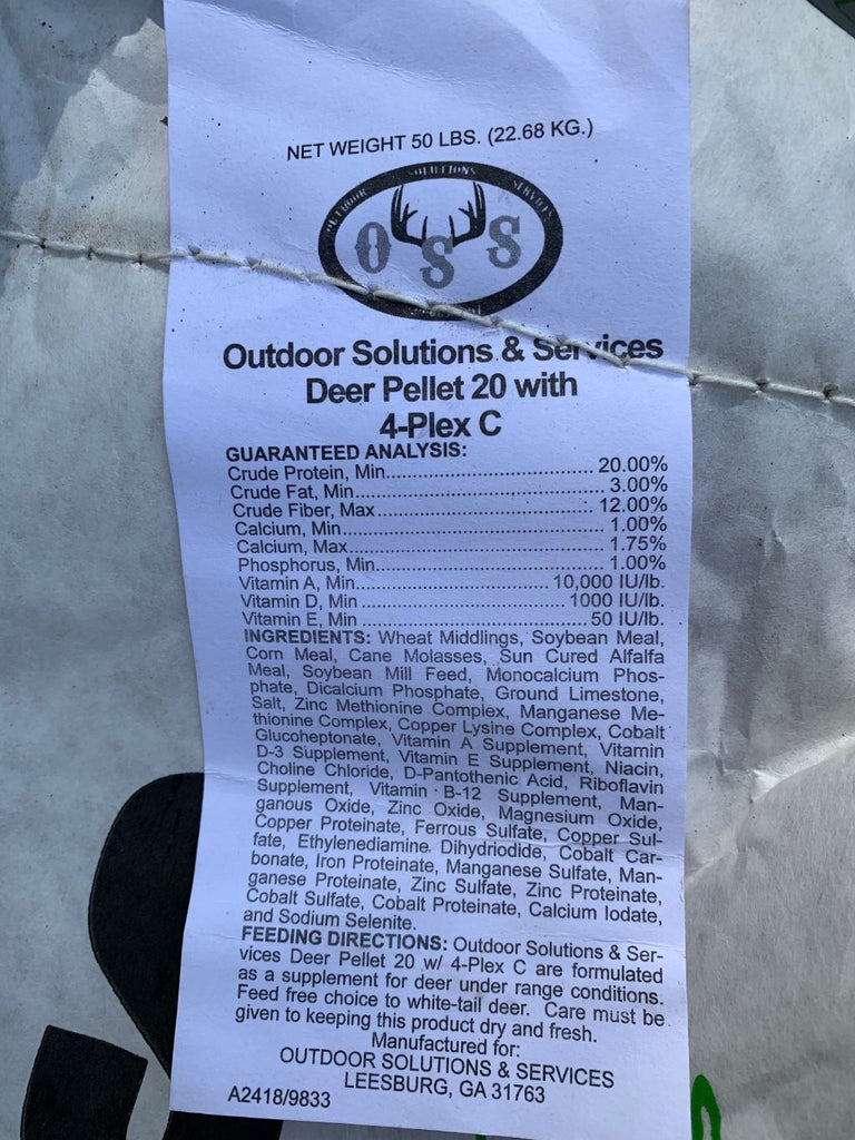 Deer Pellet 20 with 4-Plex C - Outdoor Solutions And Services