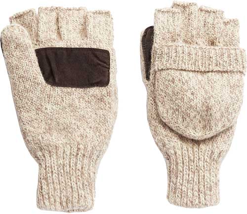 Hot Shot Basics Ragg Wool Pop- - Top Mitten Insulated Oatmeal - Outdoor Solutions And Services
