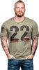 Nine Line Apparel 22day Men's - T-shirt Coyote Large - Outdoor Solutions And Services