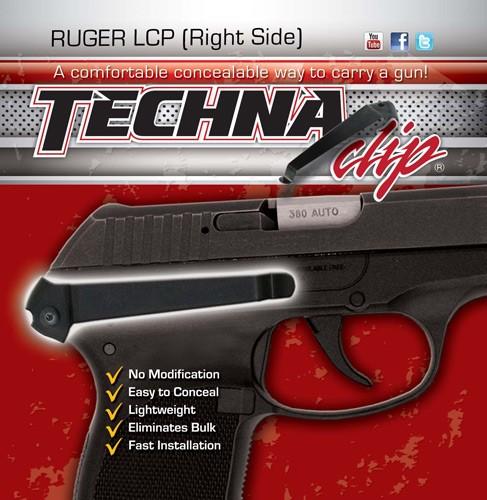 Techna Clip Handgun Retention - Clip Ruger Lcp Right Side - Outdoor Solutions And Services